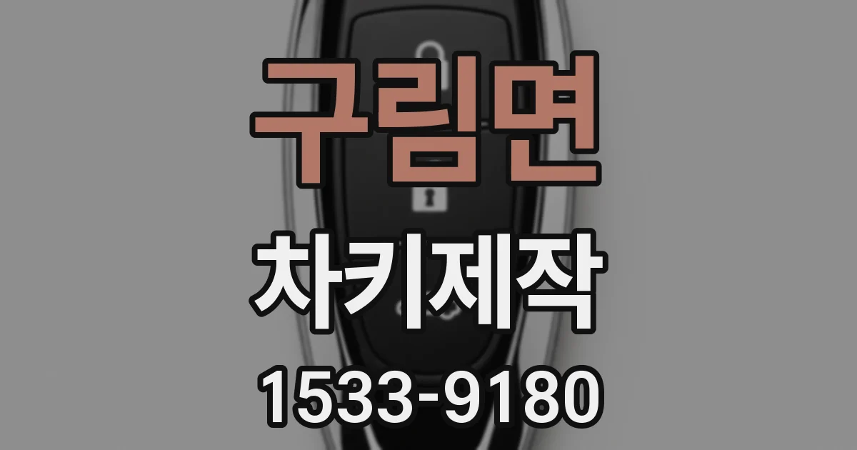 구림면 차키제작
