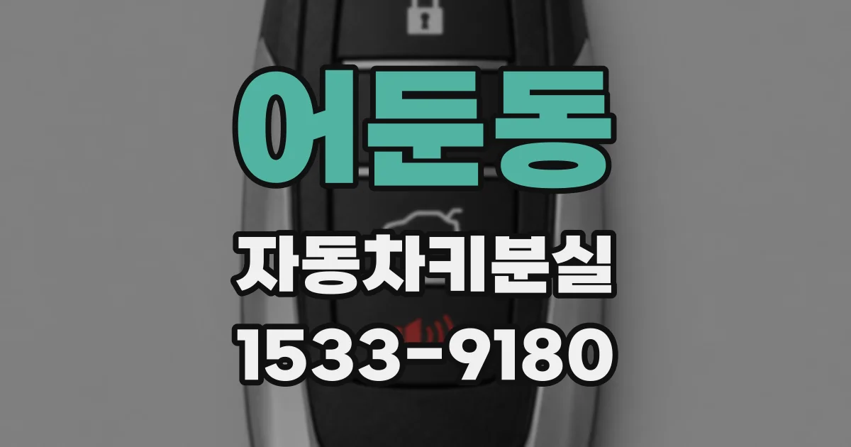어둔동 자동차키분실