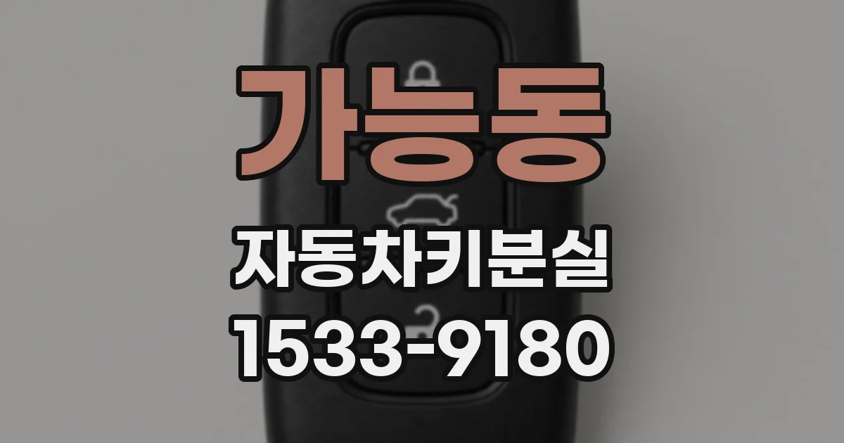 가능동 자동차키분실