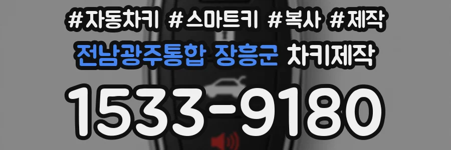 전남광주통합 장흥군 차키제작