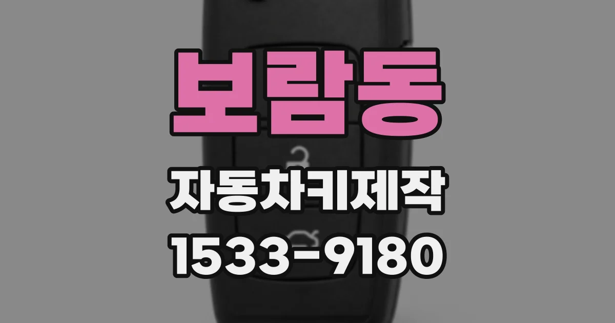 보람동 자동차키제작