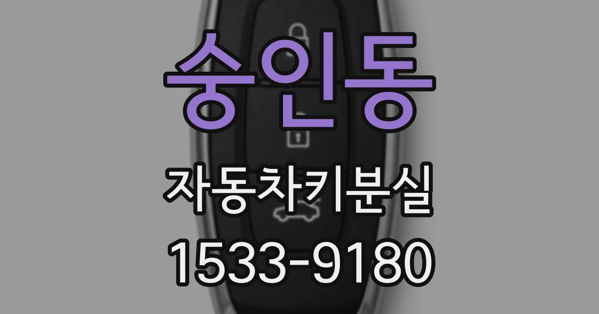 숭인동 자동차키분실