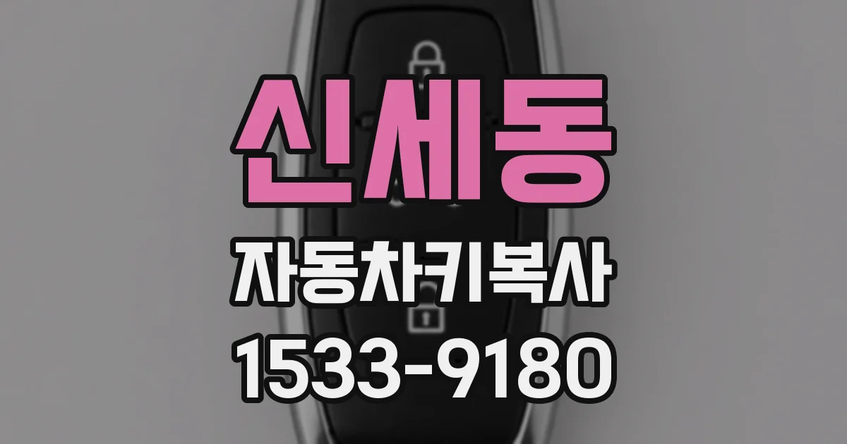 신세동 자동차키복사