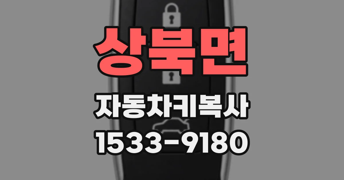 상북면 자동차키복사