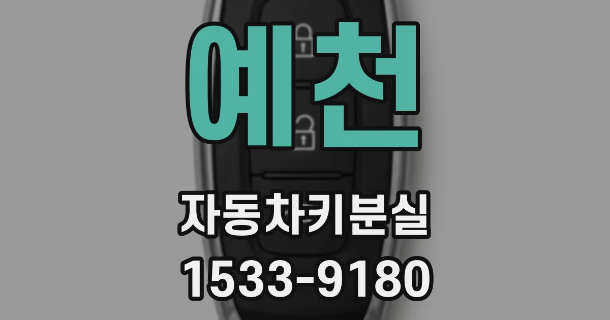 예천 자동차키분실