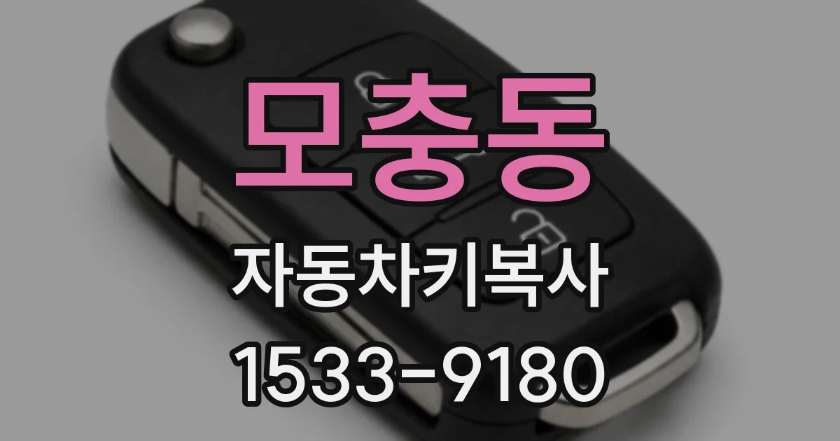 모충동 자동차키복사