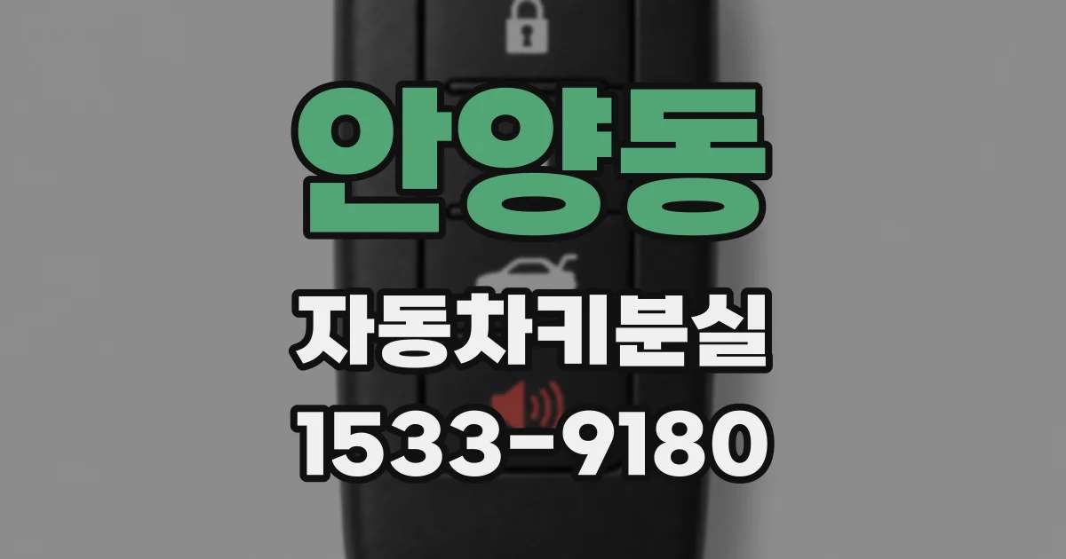 안양동 자동차키분실