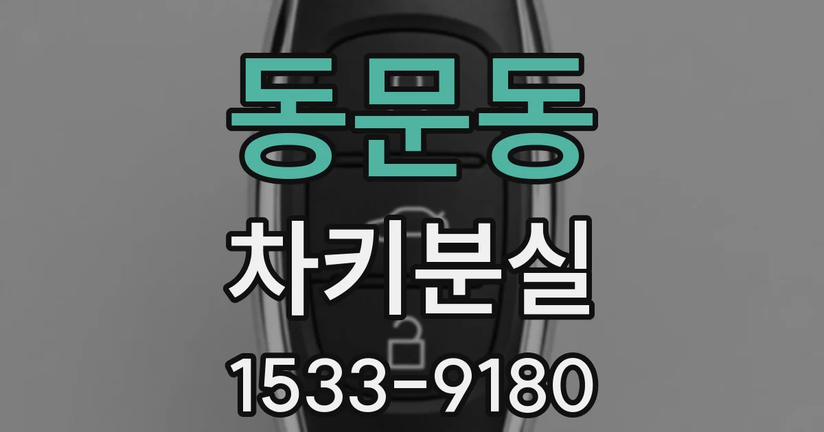 동문동 차키분실