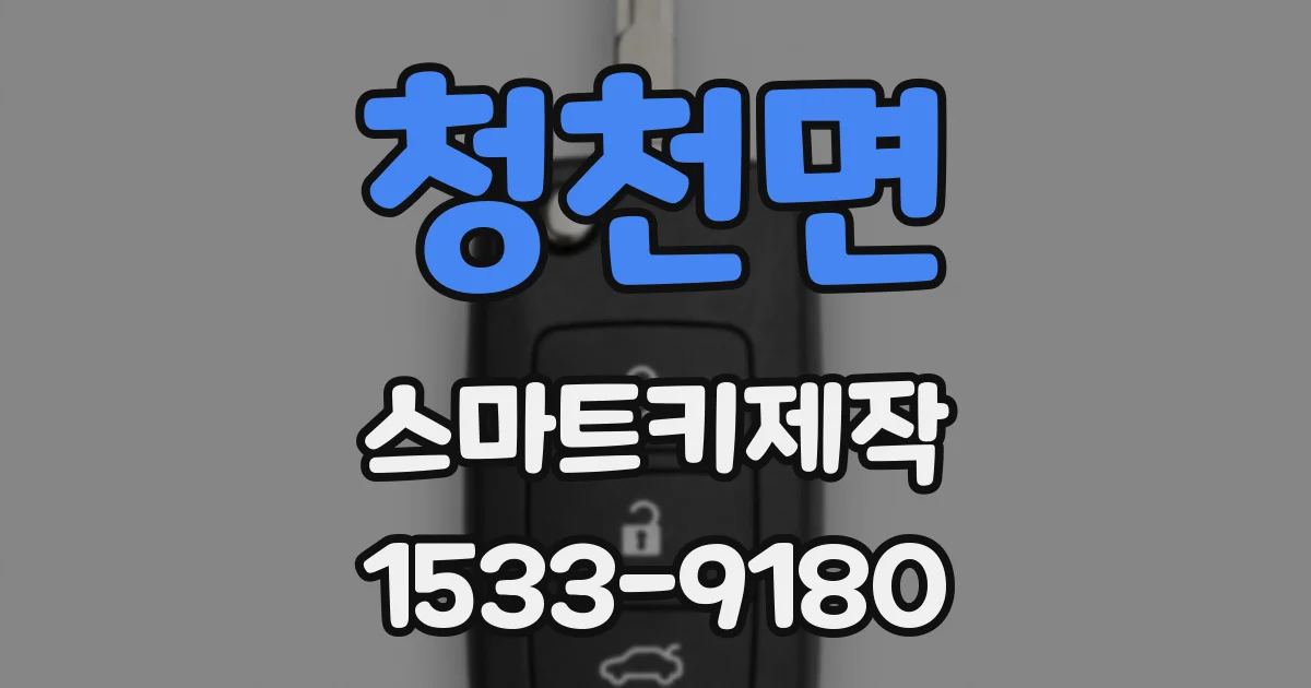 청천면 스마트키제작