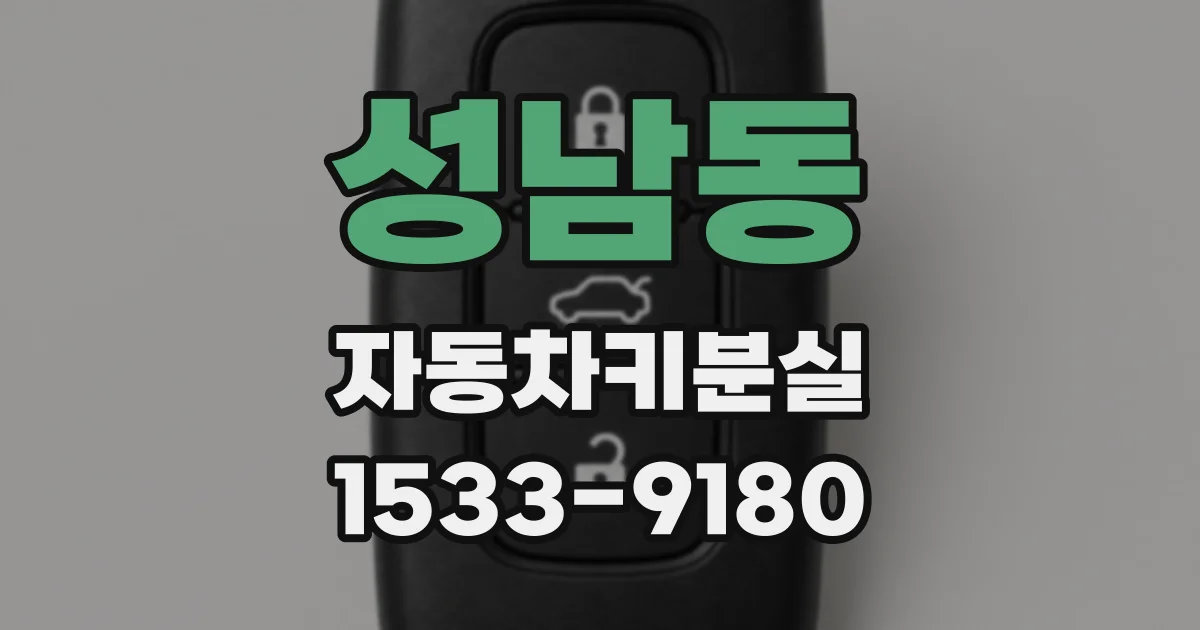 성남동 자동차키분실