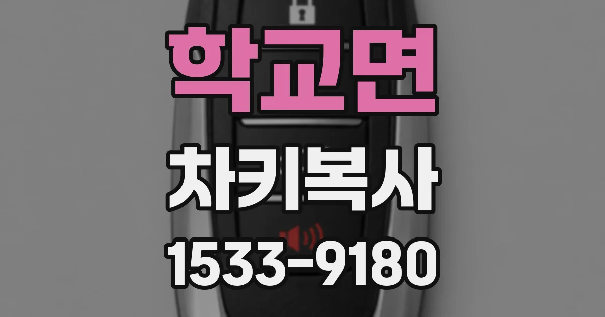 학교면 차키복사
