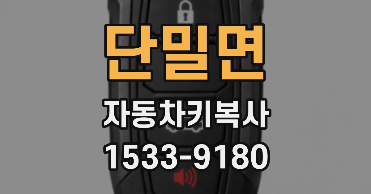 단밀면 자동차키복사