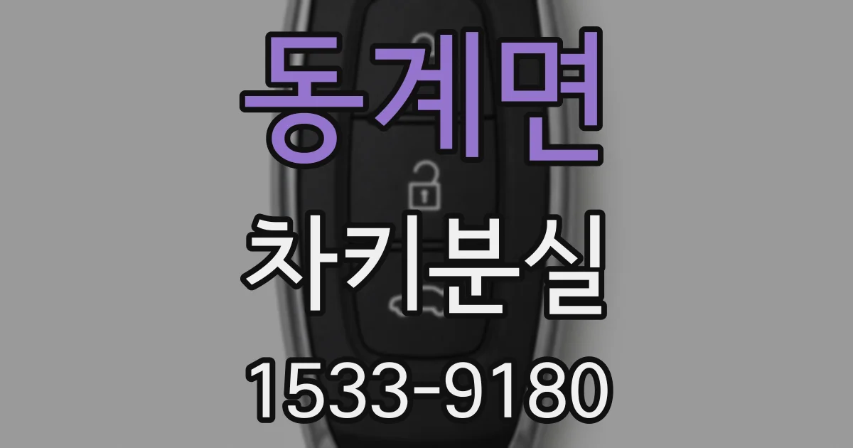 동계면 차키분실