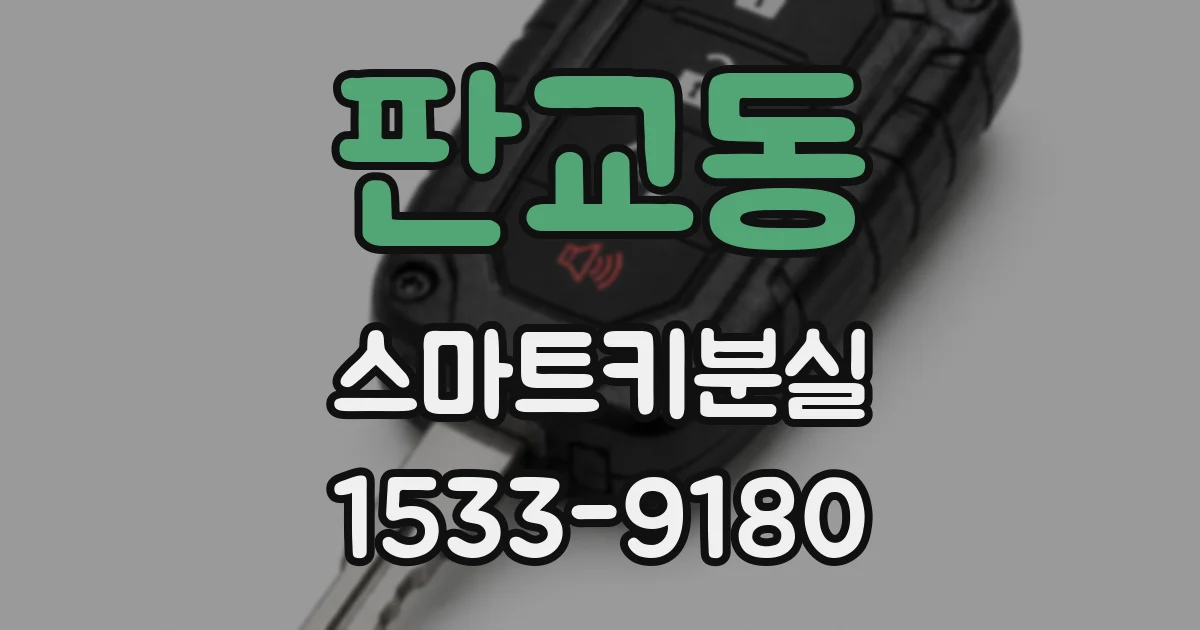 판교동 스마트키분실