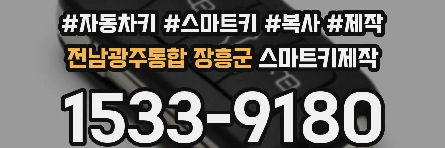 전남광주통합 장흥군 스마트키제작