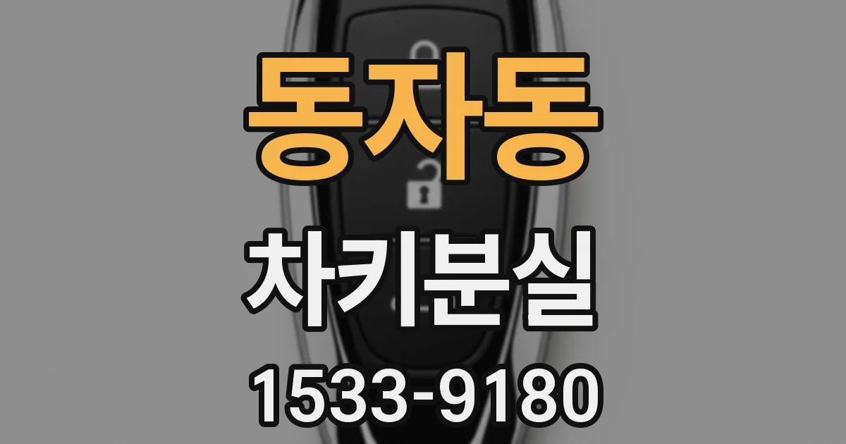 동자동 차키분실