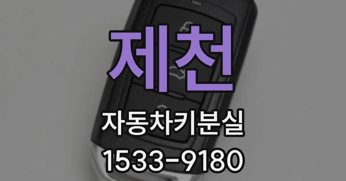 제천 자동차키분실