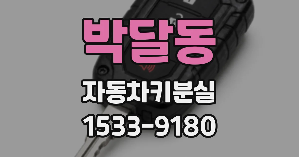 박달동 자동차키분실