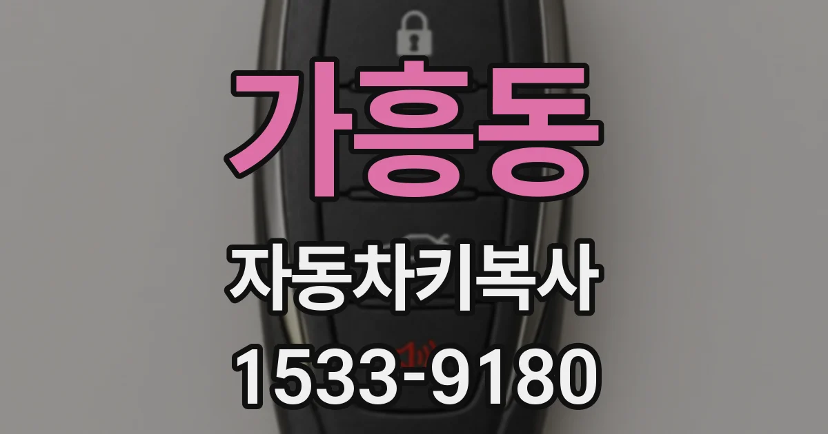 가흥동 자동차키복사
