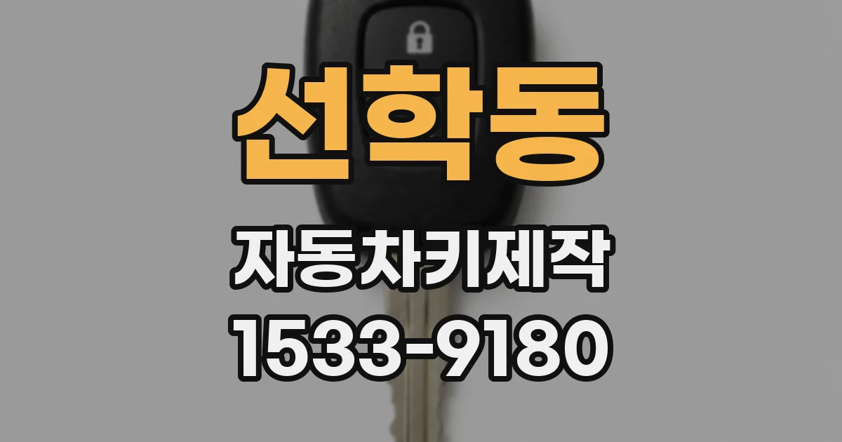 선학동 자동차키제작