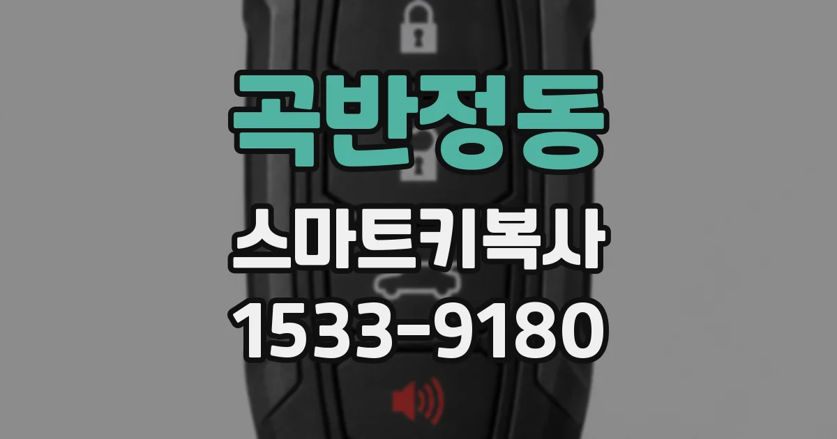 곡반정동 스마트키복사
