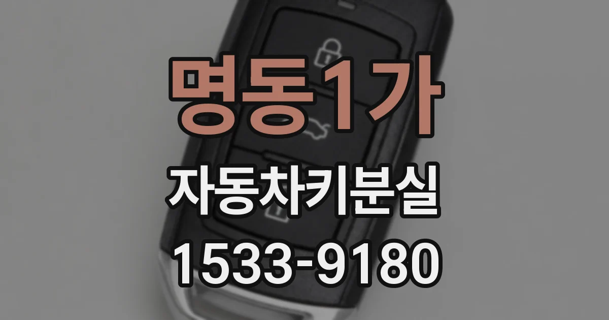 명동1가 자동차키분실