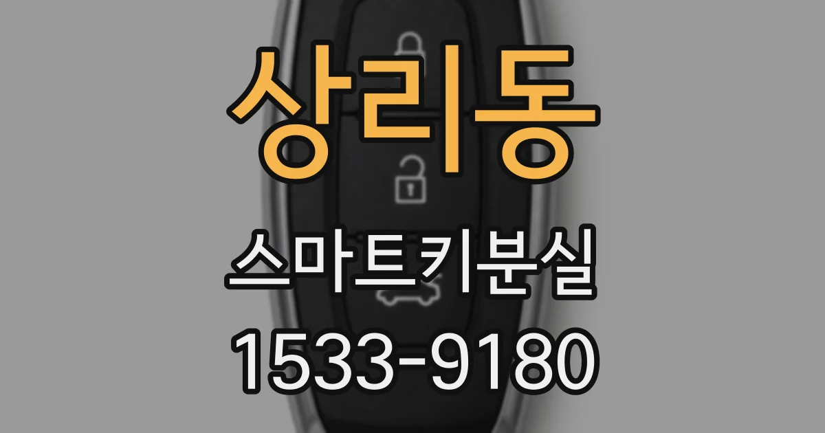 상리동 스마트키분실