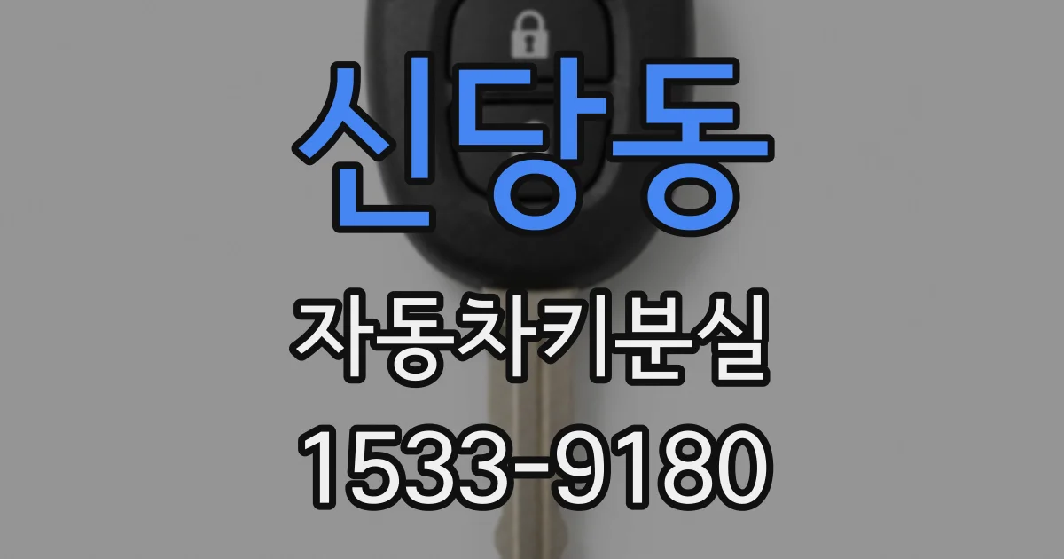 신당동 자동차키분실