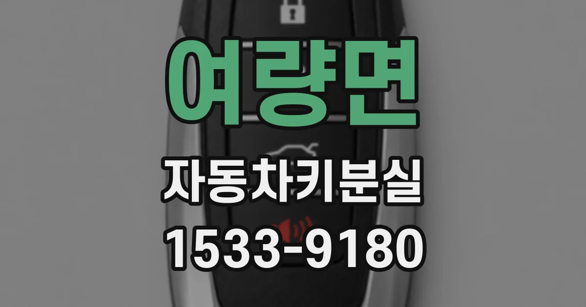 여량면 자동차키분실