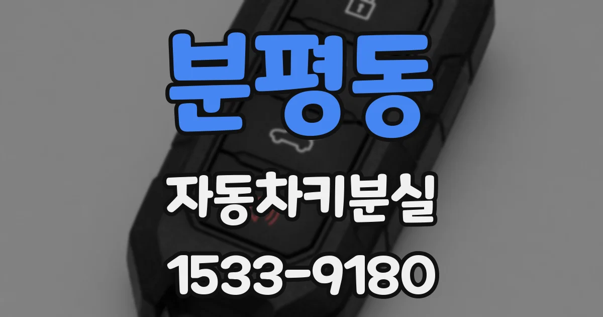 분평동 자동차키분실