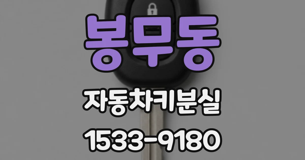봉무동 자동차키분실
