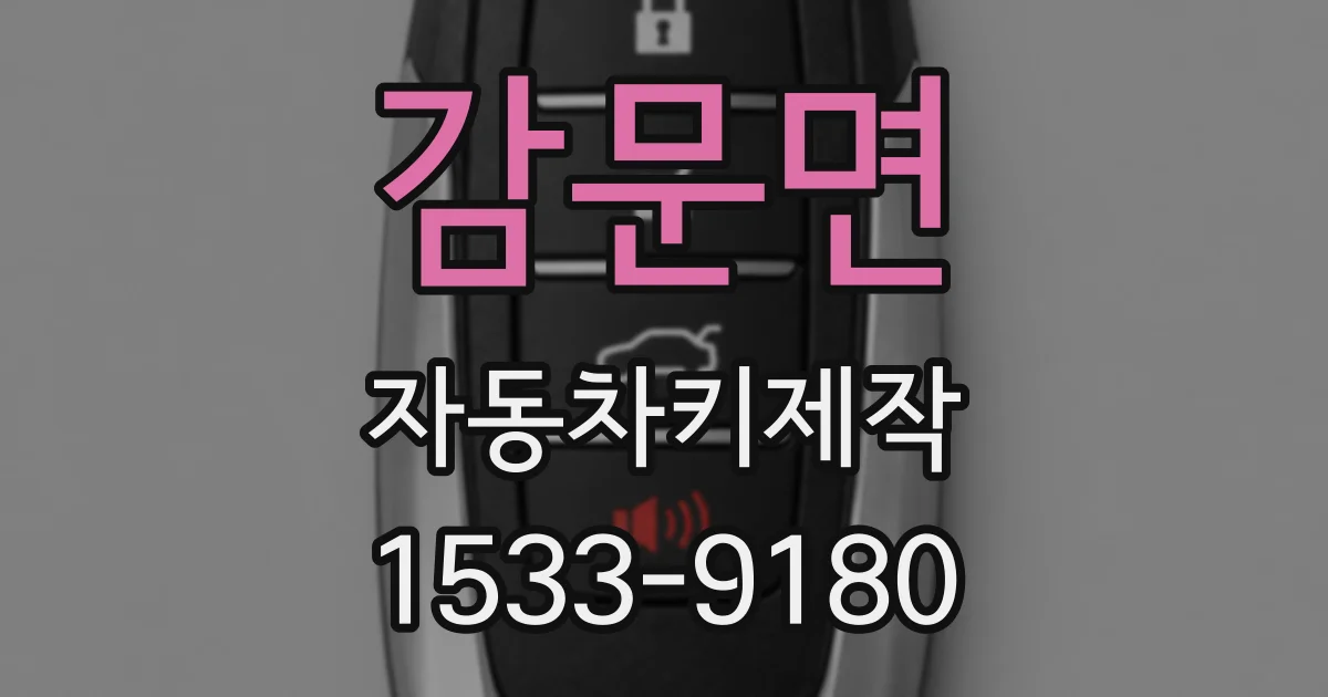 감문면 자동차키제작