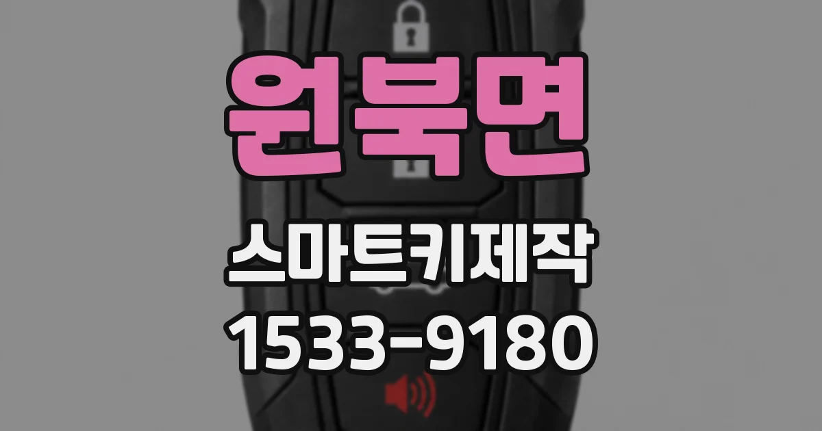 원북면 스마트키제작