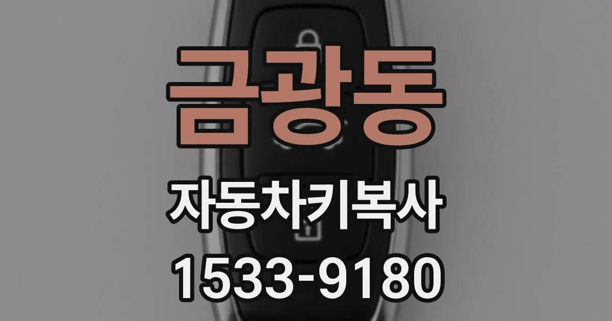 금광동 자동차키복사