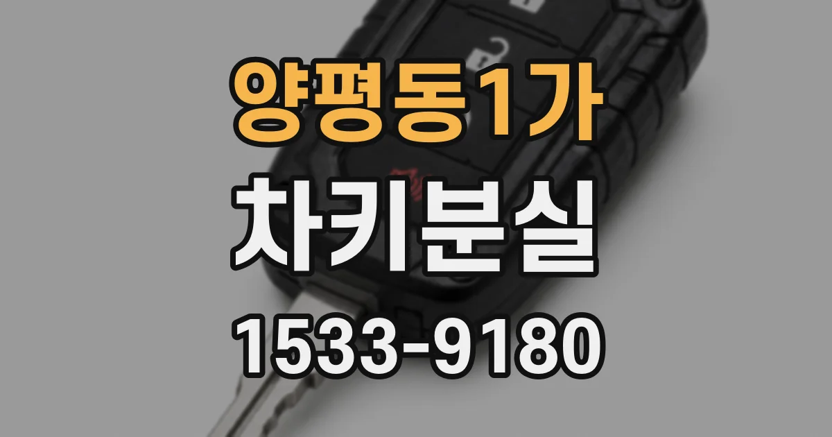 양평동1가 차키분실