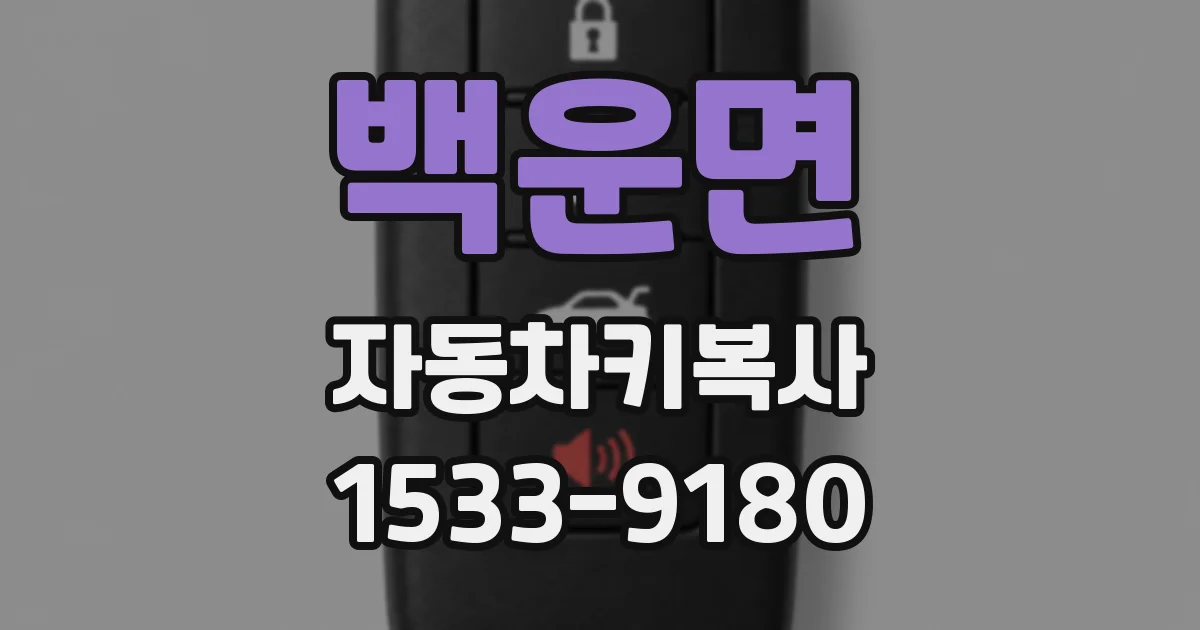 백운면 자동차키복사