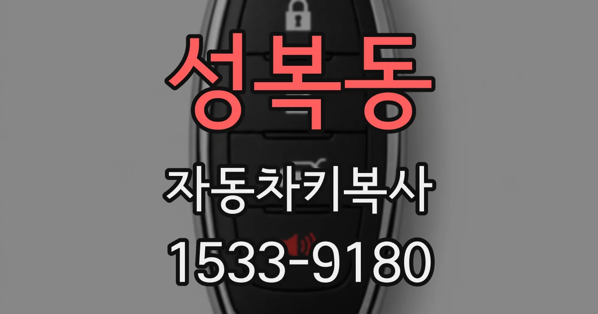 성복동 자동차키복사