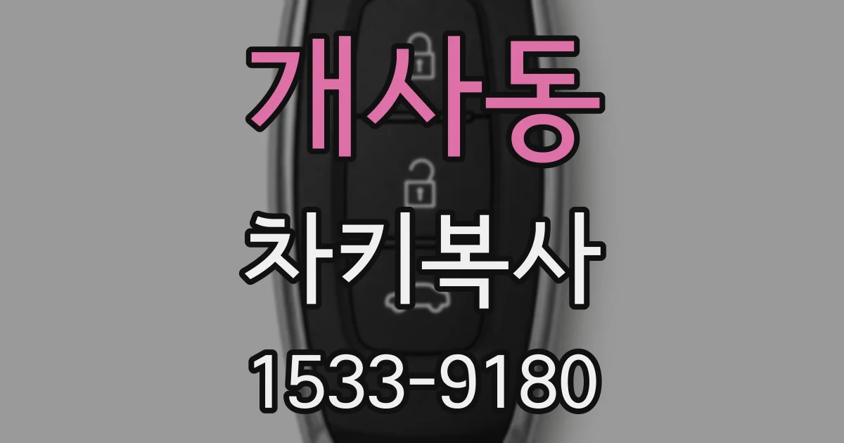 개사동 차키복사