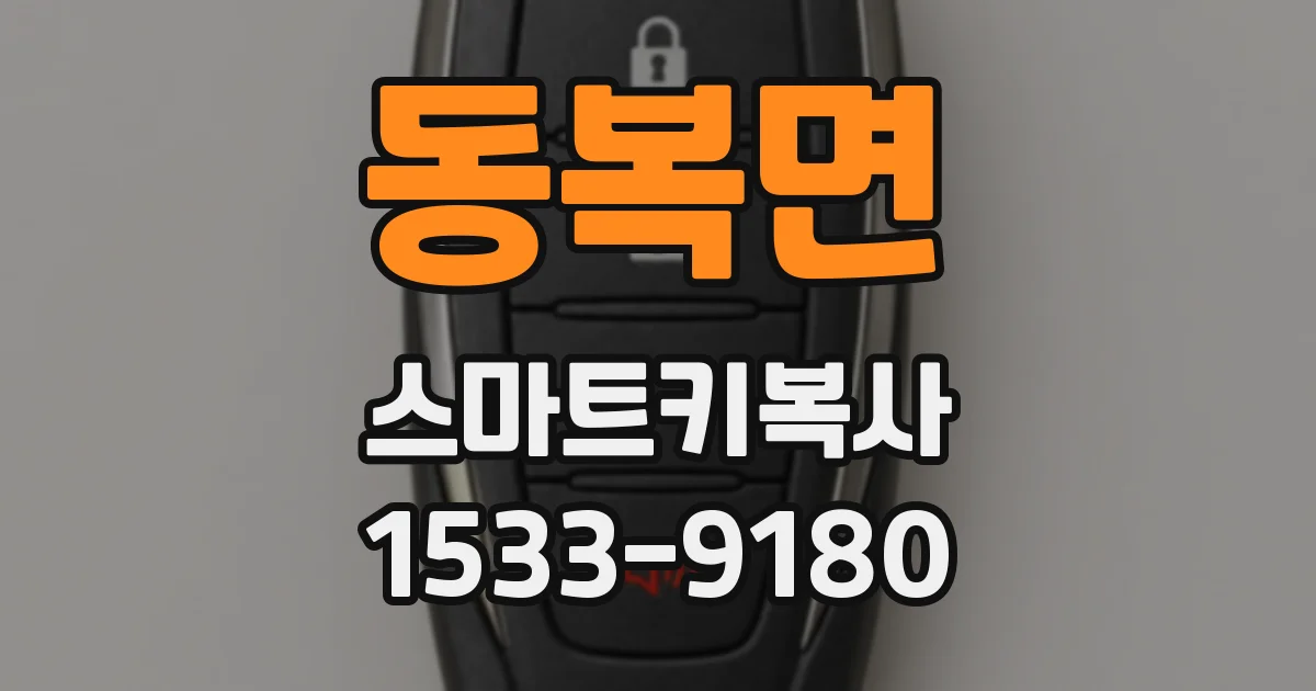 동복면 스마트키복사