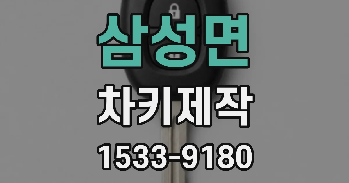 삼성면 차키제작