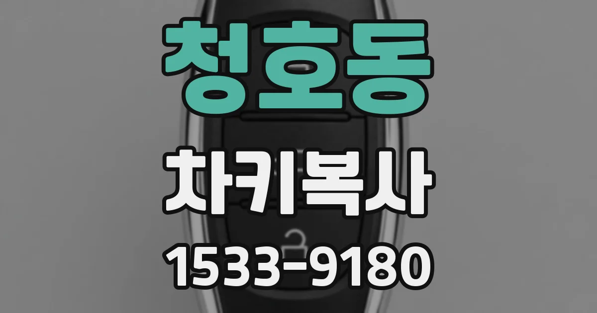 청호동 차키복사