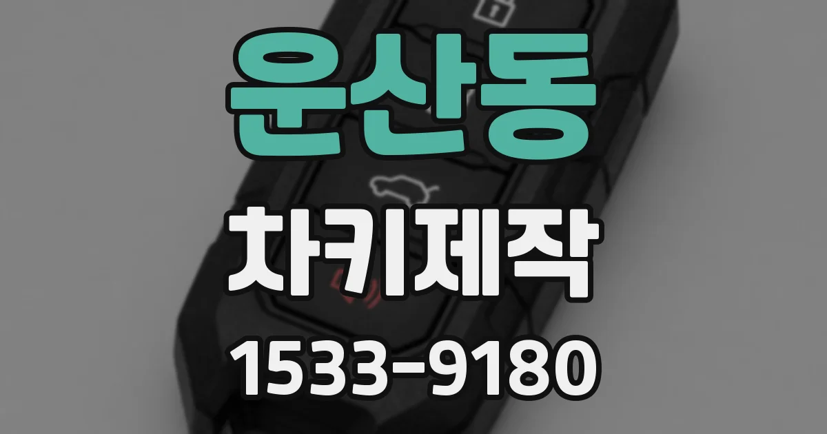 운산동 차키제작