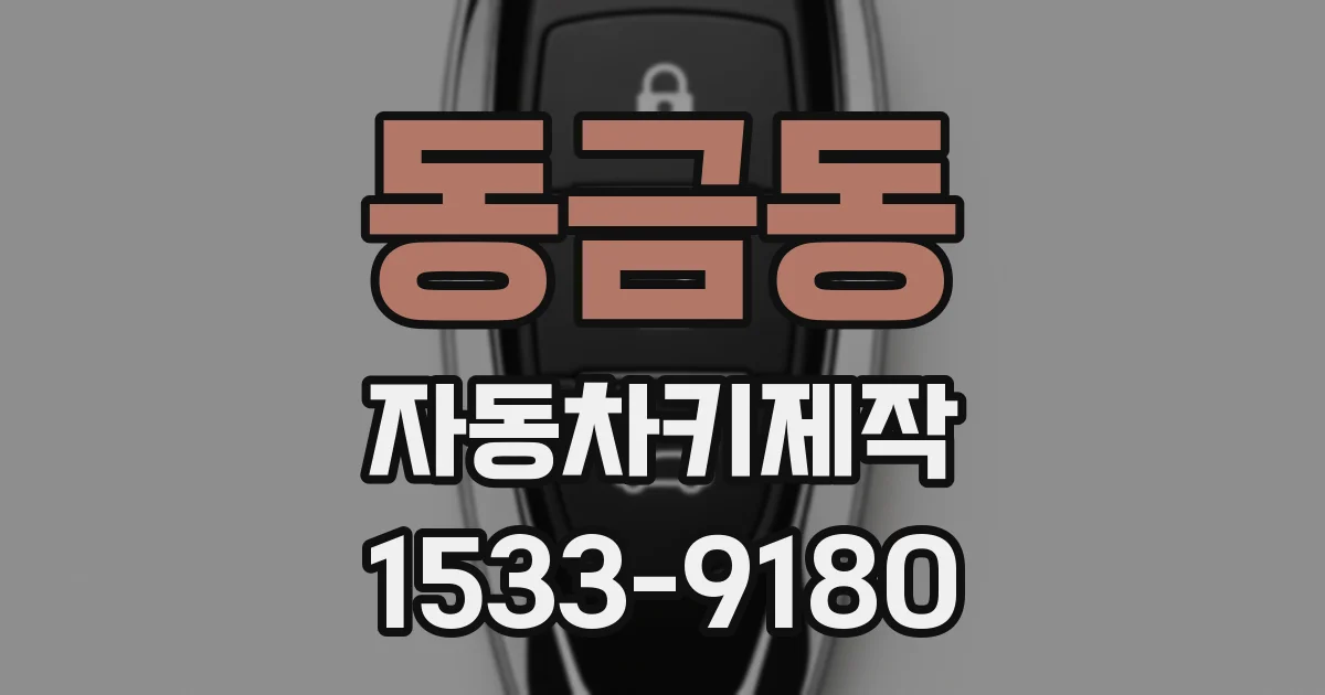 동금동 자동차키제작