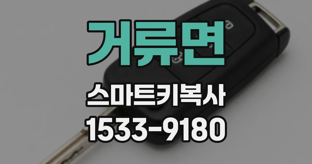 거류면 스마트키복사