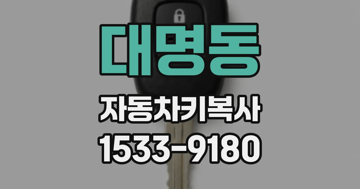 대명동 자동차키복사