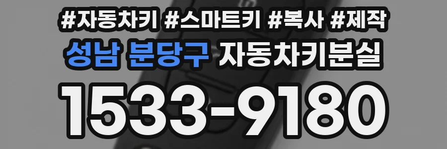 성남 분당구 자동차키분실
