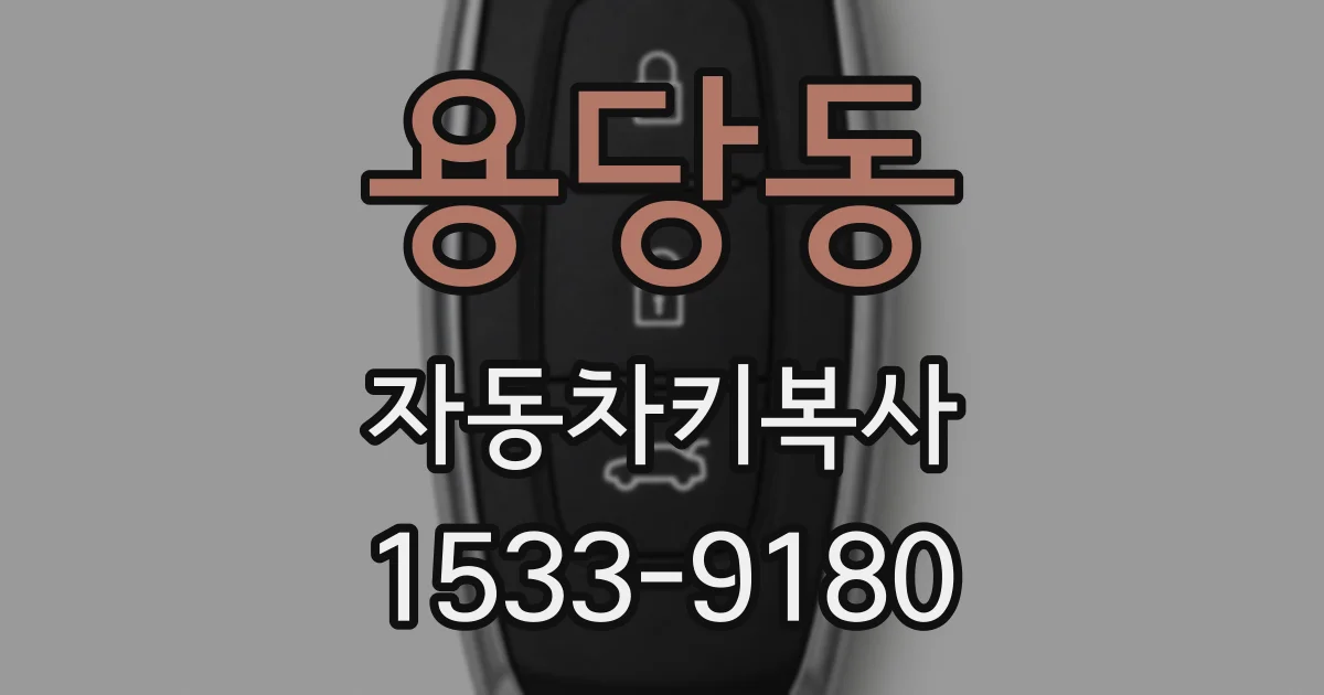 용당동 자동차키복사
