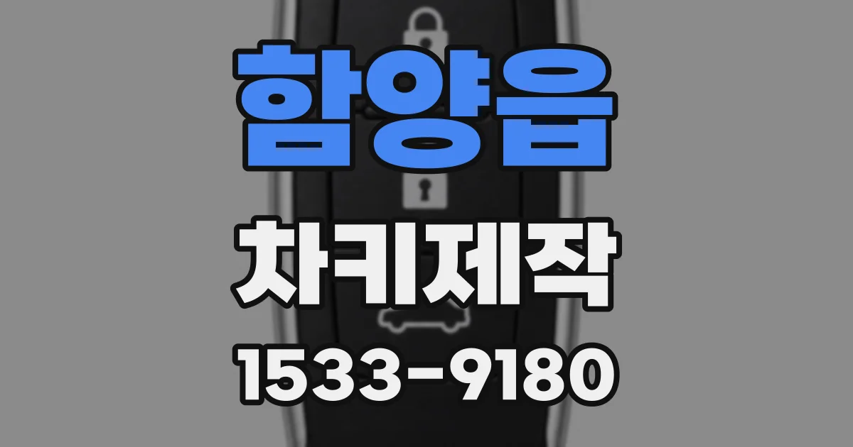 함양읍 차키제작