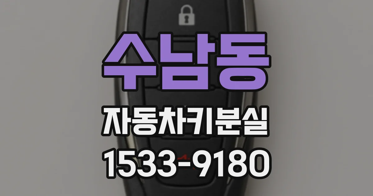수남동 자동차키분실