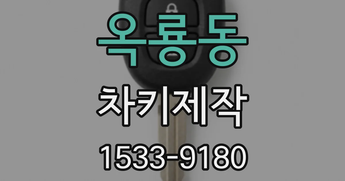 옥룡동 차키제작